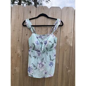 Candie's Size M Floral Top Adjustable Straps Padded Cups spring summer cottage